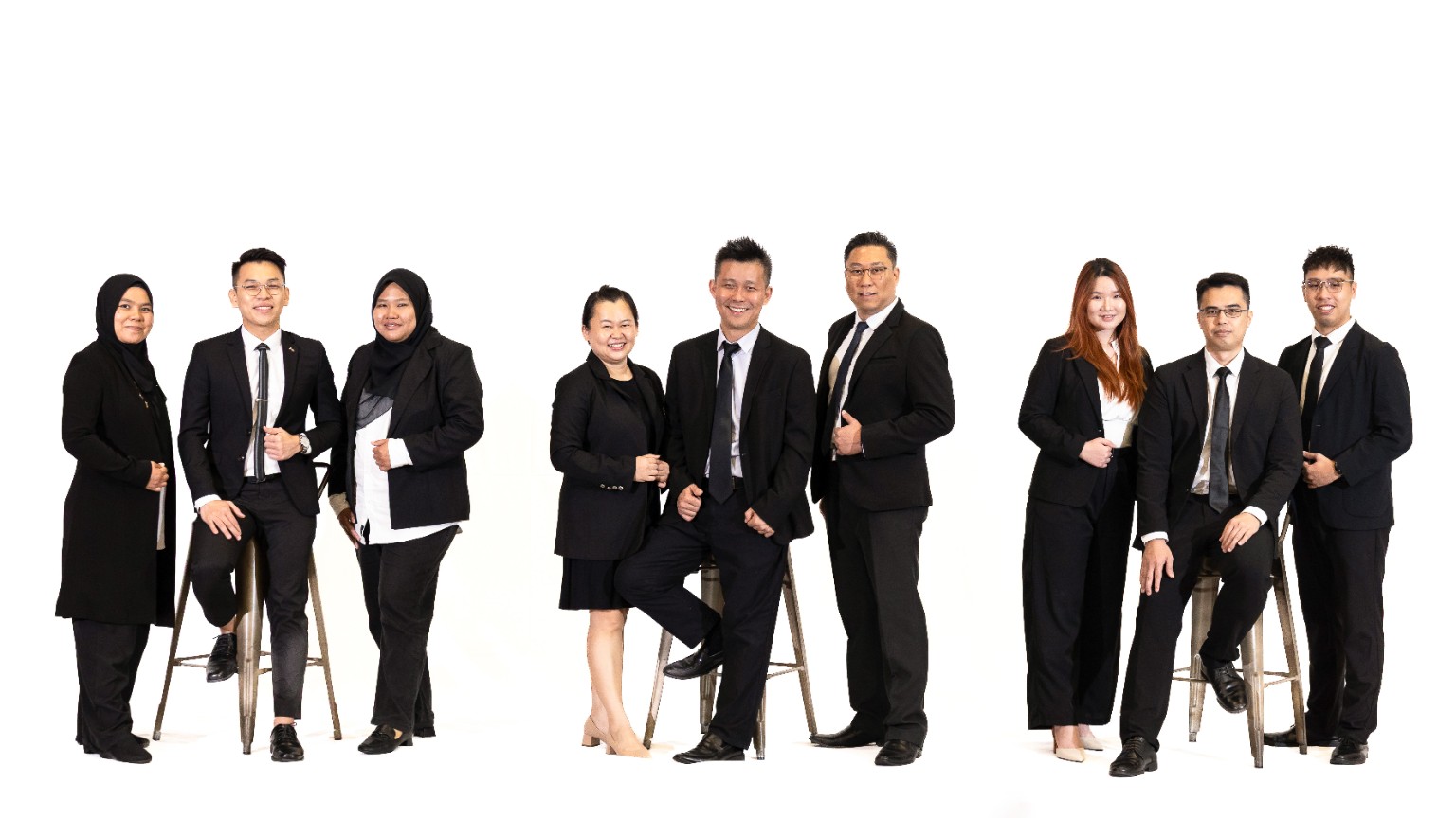 The nine members in the supplied MyWEALTH agency group photograph